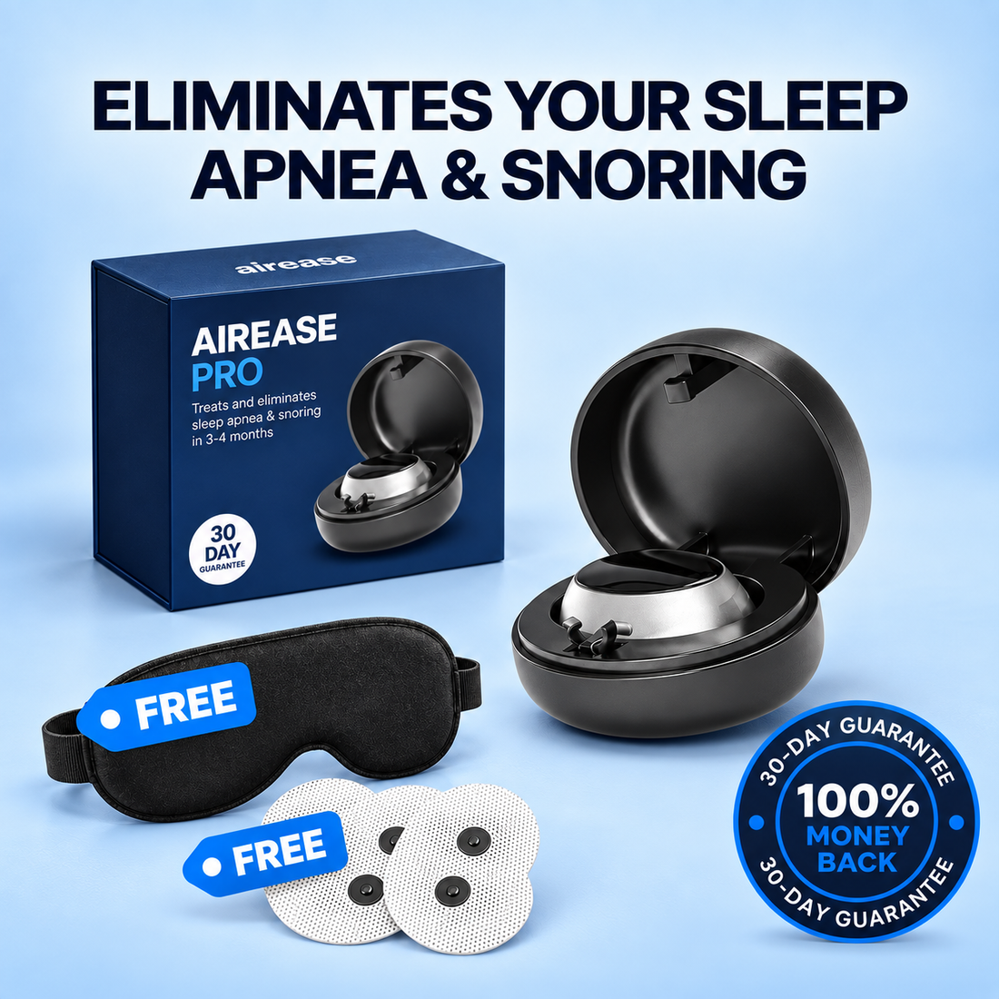AirEase - Eliminates Snoring & Sleep Apnea