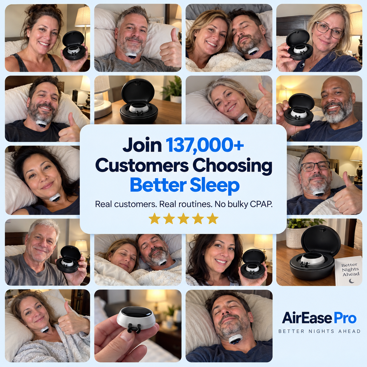 AirEase - Eliminates Snoring & Sleep Apnea